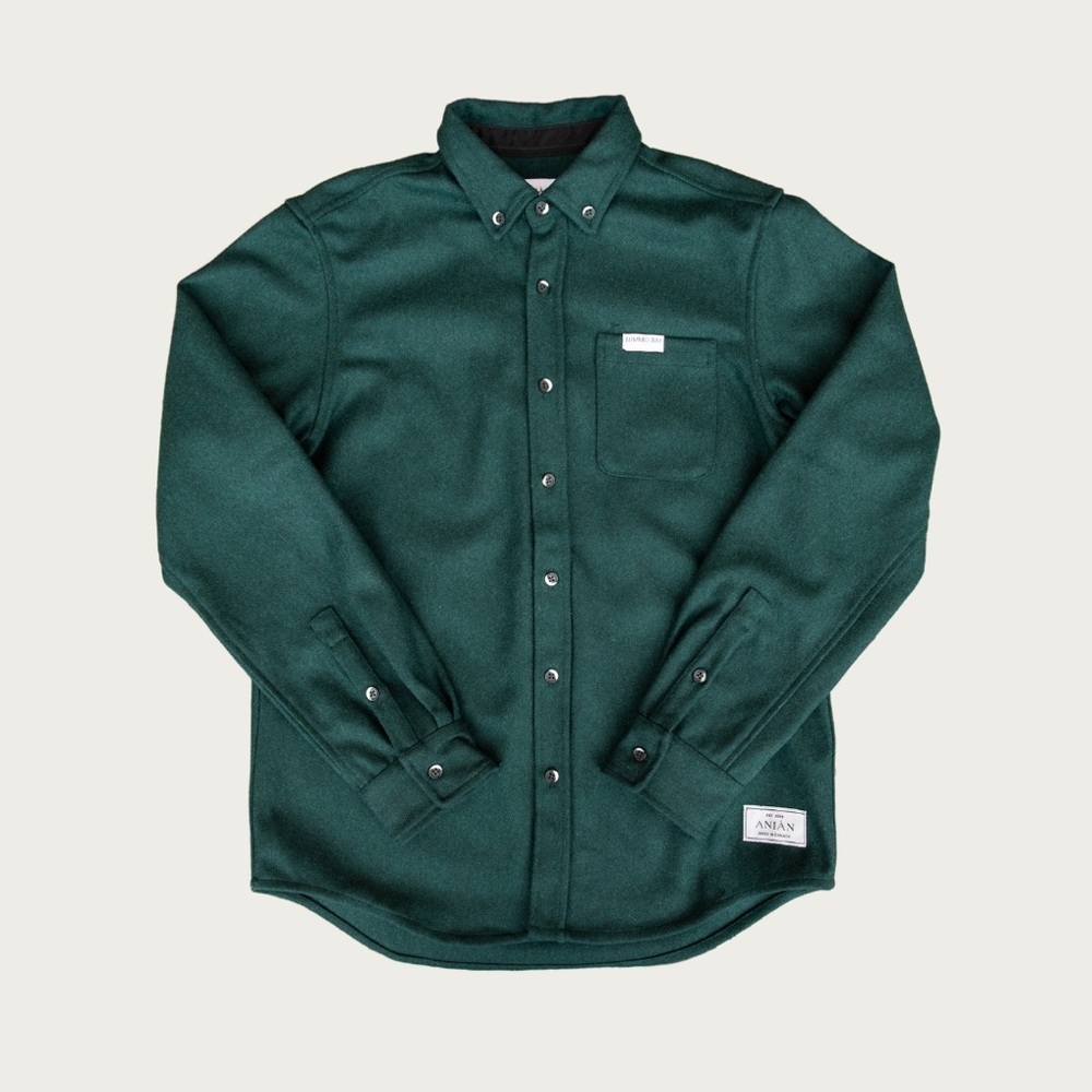 ANIÁN Melton wool shirt